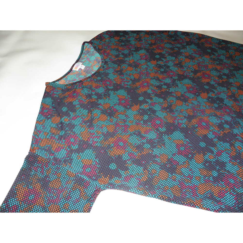 LuLaRoe Irma, size XL Blk/Green/Orange/Turq